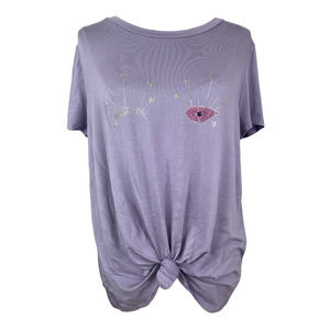 NEW Teen Bell Sequin Front Knot T-Shirt Size 3XL